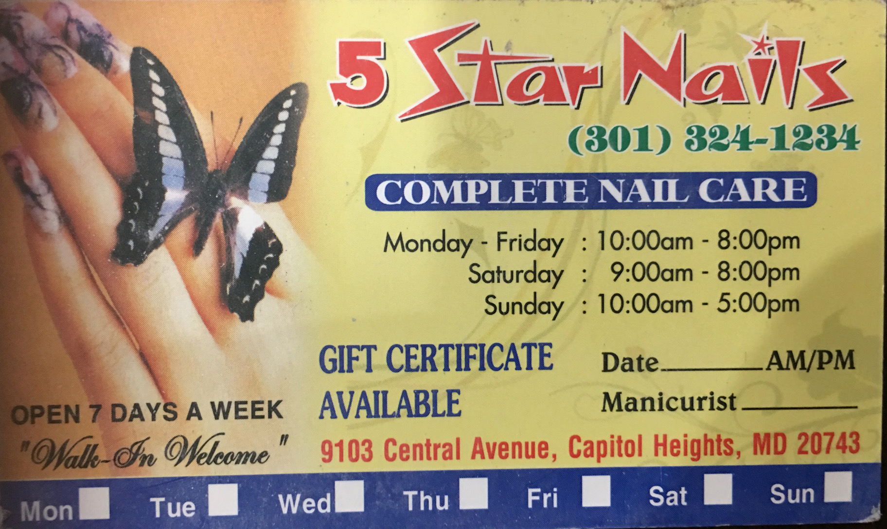 Cần thợ nails Five Star Nails Capitol Heights MD ALLOPOSTS